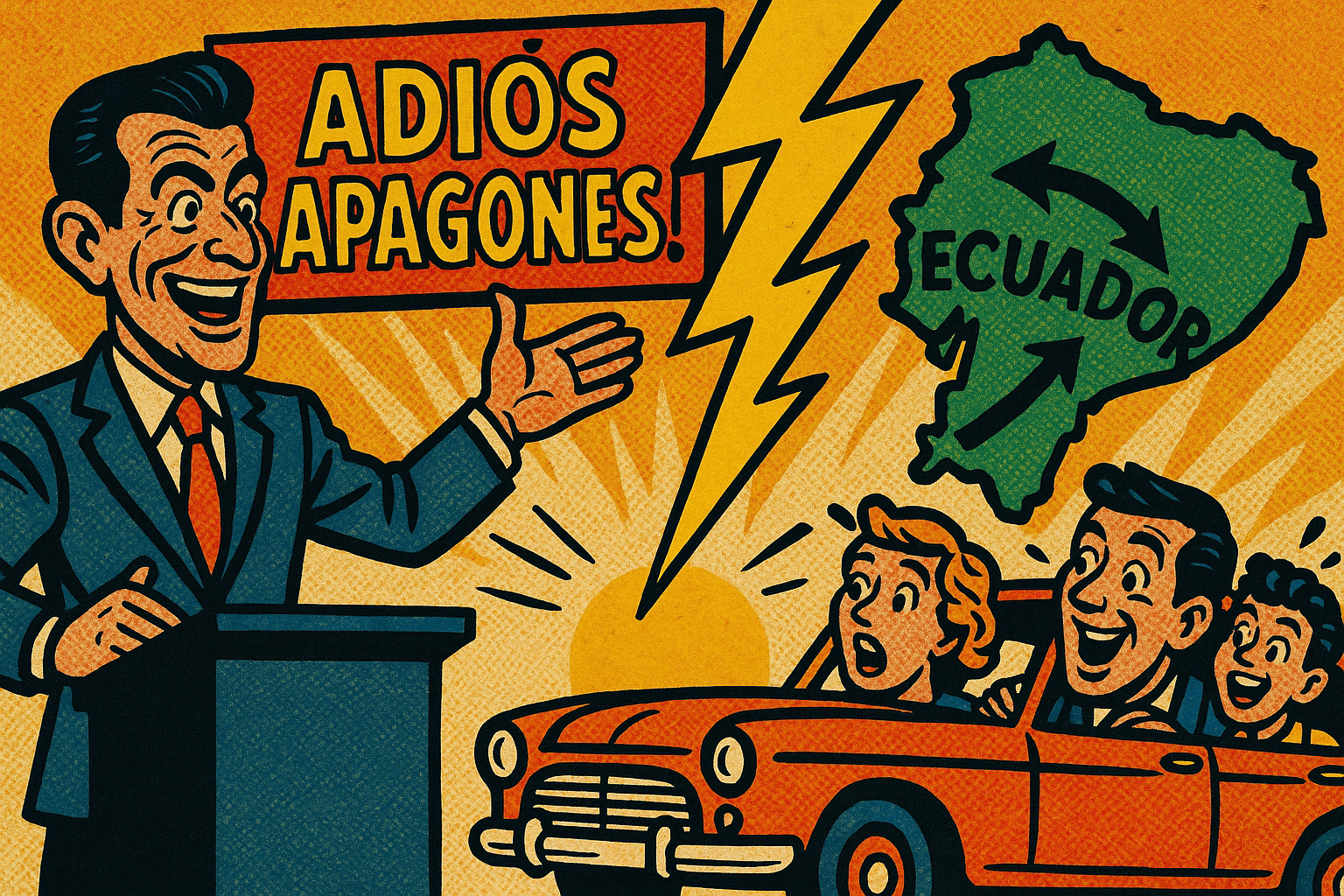 Noboa asegura que Ecuador evitará apagones con energía de Colombia